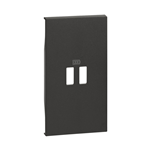 Cover per presa USB a 2 ingressi - colore nero - Bticino Living Now KG12C 