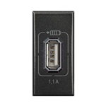 Caricatore USB - antracite - serie civili - Bticino Axolute HS4285C1 