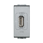 Caricatore USB 1 posto - Tech - serie civili - Bticino LivingLight NT4285C1 