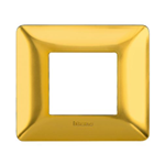 Bticino AM4802GOS - Placca 2 moduli Bticino Matix - colore oro satinato - materiale tecnopolimero 