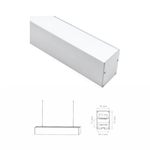 Kit profilo sospensione con finitura in alluminio 2mt per strisce led completo di accessori - Lampo PRKITSOSP