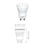 Lampadina  LED bianco latte 4.5W 230V 3000K - Lampo DIKLED35GU10BC 