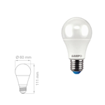 Lampo G60-12W/E27/BN - Lampadina a goccia LED LAMP 12W E27 230V 4000°K BPC