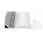 Profilo angolare alluminio 2mt con cover opale per strisce led - Imperia 6013656