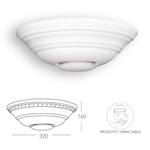Applique a parete in ceramica verniciabile a doppia emissione di luce 1XR7s - Fan Europe Intec 166/01200