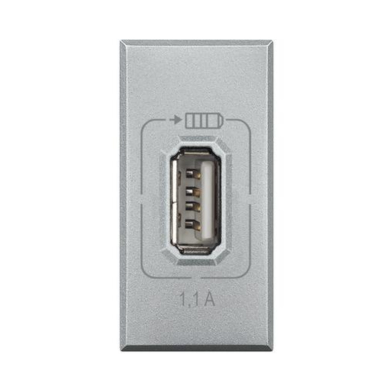 Caricatore USB 1 1,1A posto - serie civili - Bticino Axolute HC4285C1 
