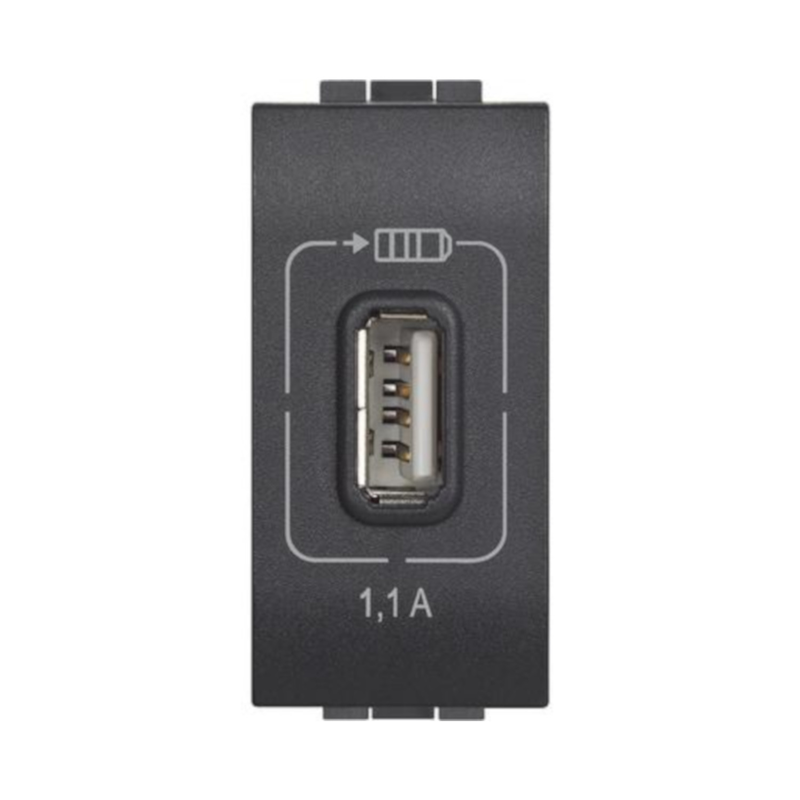Caricatore USB 1 posto - serie civili - Bticino LivingLight L4285C1 