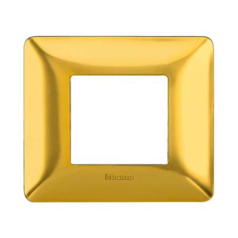 Bticino AM4802GOS - Placca 2 moduli Bticino Matix - colore oro satinato - materiale tecnopolimero 