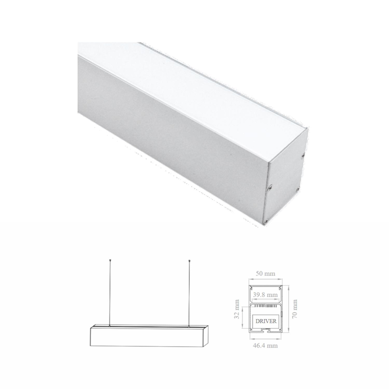 Kit profilo sospensione con finitura in alluminio 2mt per strisce led  completo di accessori - Lampo PRKITSOSP