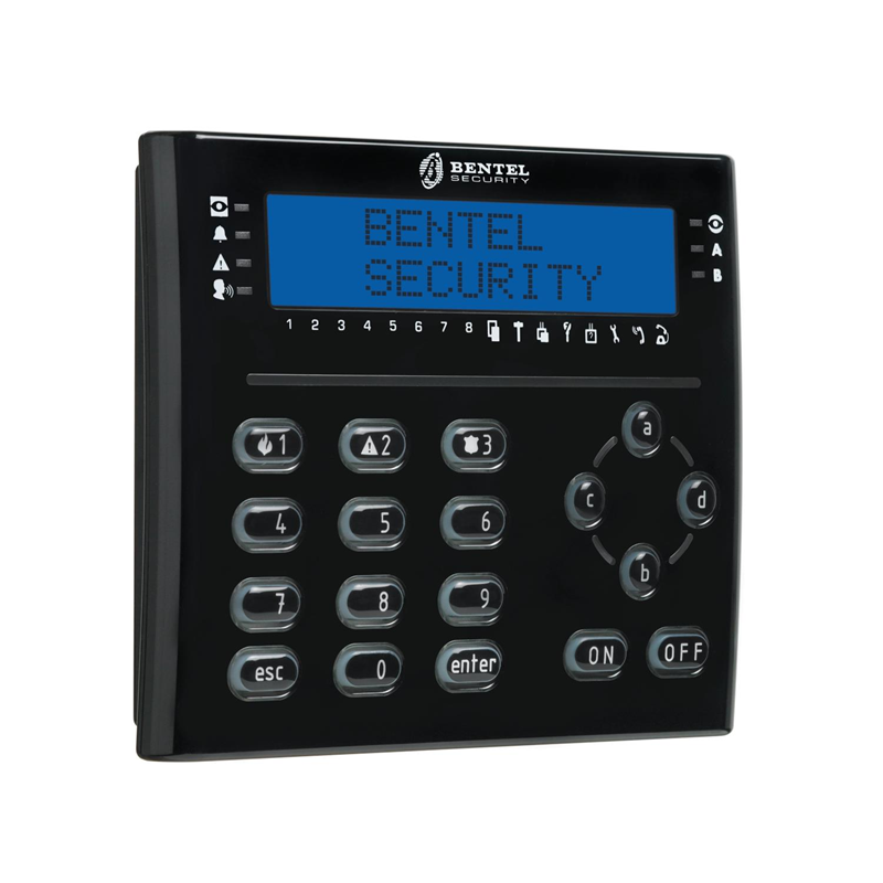 ABSOLUTAT-BLACK Tastiera lcd con lettore di prossimità e 3 terminali I/O programmabili