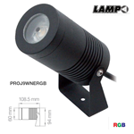 Proiettore Led RGB orientabile nero 9W 12V - Lampo PROJ9WNERGB