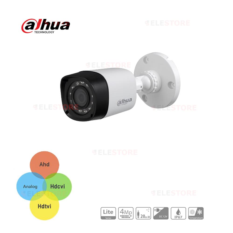 Telecamera bullet 4MP ottica fissa 3,6mm - Dahua HAC-HFW1400R