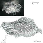 Plafoniera con cristalli K9 trasparenti 9XG9 28W - Fan Europe I-RUMBA-H2O/PL72