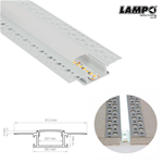 Profilo led cartongesso 2 metri per strisce led - Lampo PRKITTLMD