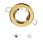 Faretti incasso gu10 in metallo colore oro 8cm - Fan Europe INC-REFLEX-SF1-ORO