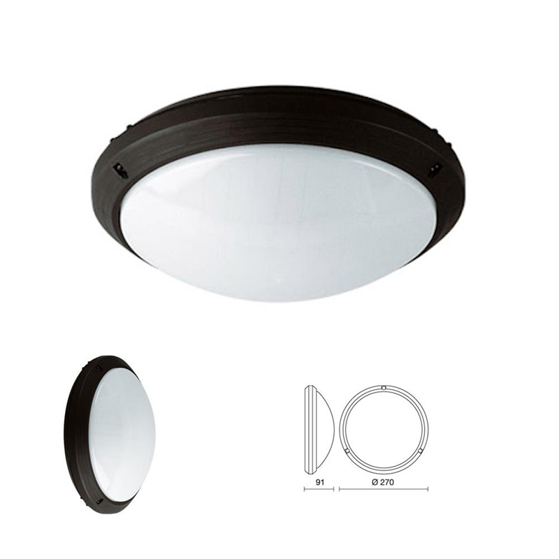 Plafoniera da esterno E27 iP65  colore nero - Ivela 127401