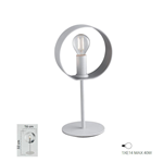 Lampada da comodino 1XE14 max 40W orientabile bianco/silver - Fan Europe I-OLYMPIC-L
