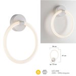 Applique a led con diffusore opale a forma di anello in acrilico 20W 4000K - Fan Europe LED-HALO-AP