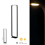 Lampada da terra led ovale in alluminio colore moka 2x8W 3000K - Fan Europe LED-MOKA-PTC