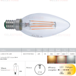 Lampada led a filamento candela E14 6W luce naturale 4000K 806Lm LUXA-E14C-6M FAN EUROPE INTEC