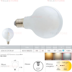 Lampadina LED filamento globo bianco latte E27 8W 1055LM 5000K 300° - Fan Europe LUXA-B-E27G95-8F 