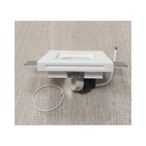 Portafaretto quadrato in gesso da incasso a scomparsa bianco verniciabile 1XGU10