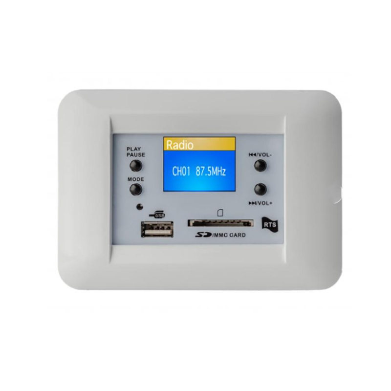 Centrale audio stereo RTS 50+50 watt rms da incasso TS-711/B in dotazione alimentatore audio e telecomando
