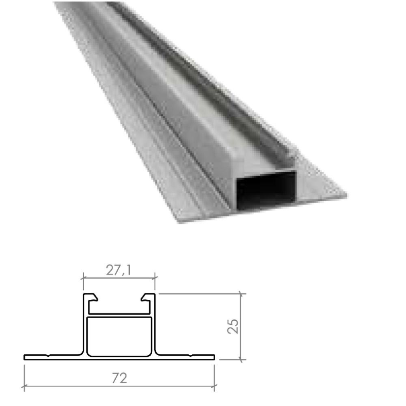 Profilo di supporto per moduli fotovoli in alluminio 3400mm