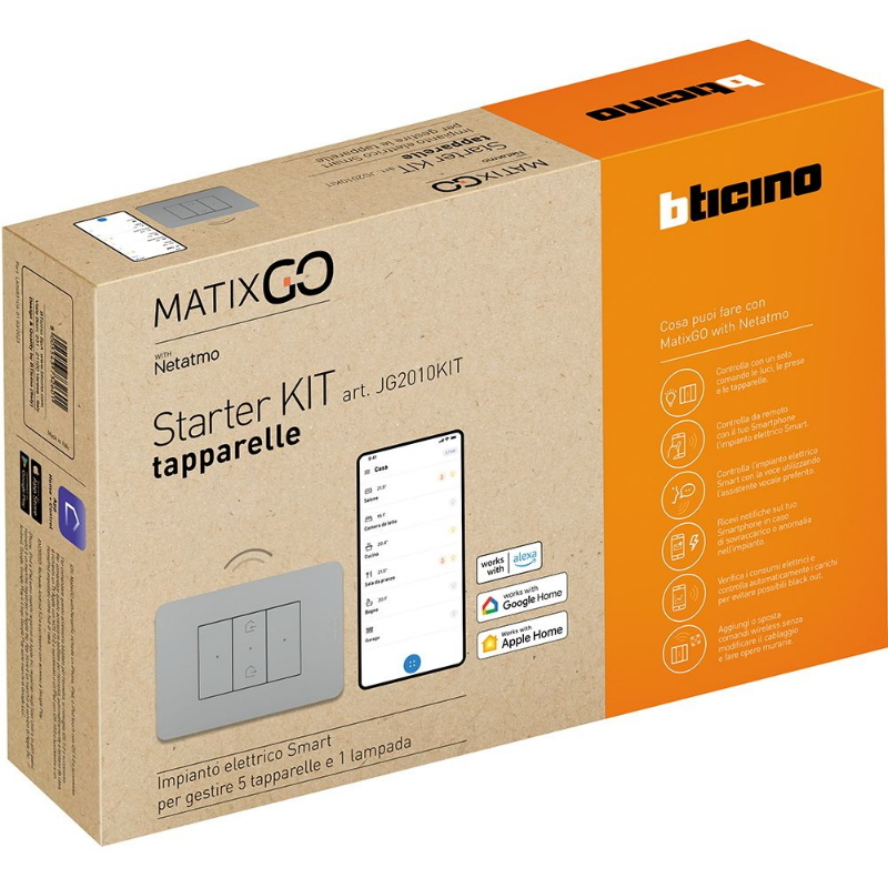 kit 5 tapparelle connesso matix go grigia bticino